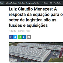 Luiz Claudio Menezes: A resposta da equao para o setor de logstica so as fuses e aquisies